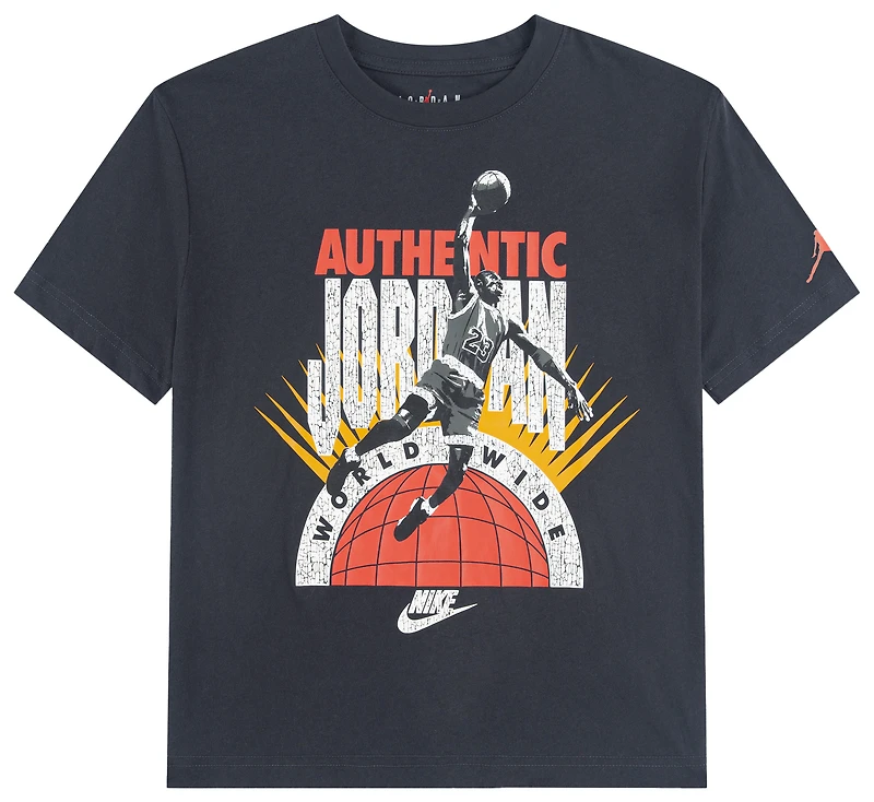 Jordan Boys Infrared Authentic T-Shirt - Boys' Grade School Infrared/Off Noir