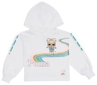 PUMA Girls PUMA LOL Dawn Fleece Hoodie - Girls' Toddler White/Multi Size 2T