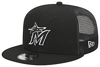 New Era Marlins Evergreen Trucker Hat - Men's