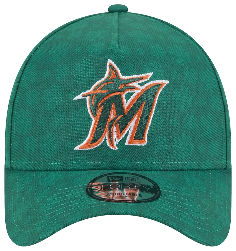 New Era Marlins 9FORTY A-Frame Lucky Day BTG Cap - Men's