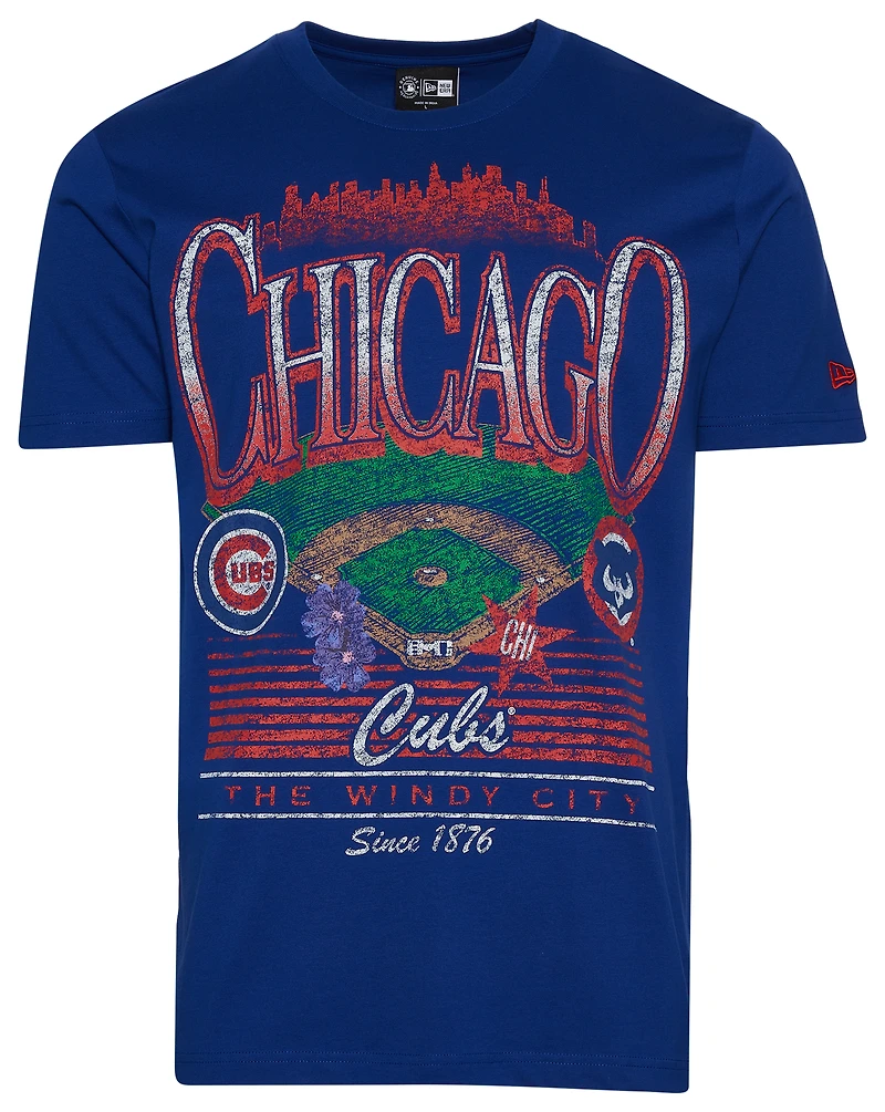 New Era Chicago Cubs Custom S/S T-Shirt - Men's