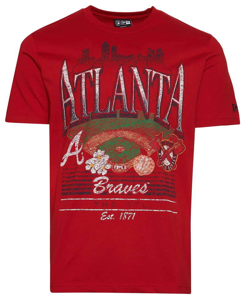 New Era Atlanta Braves Custom S/S T-Shirt - Men's