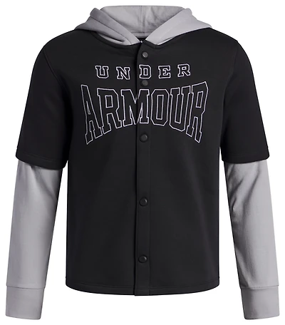 Under Armour Icon Fleece Button-Down Hoodie - Boys' Grade School