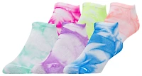 CSG 6 Pack Bright Tie-Dye No Show Socks