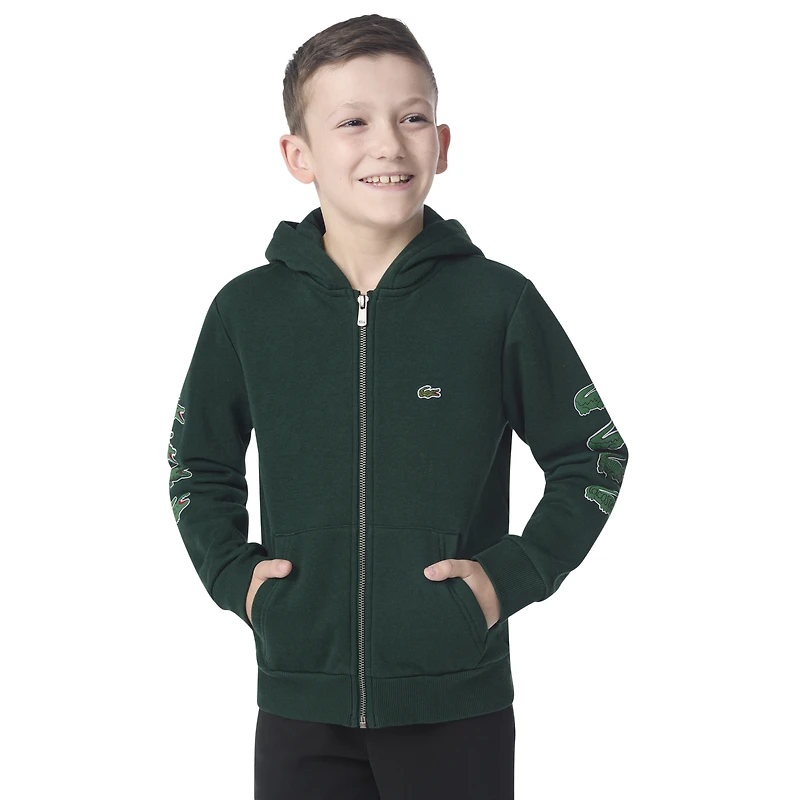 Lacoste Graphic Fleece Full Zip Hoodie - Boys' Grade School