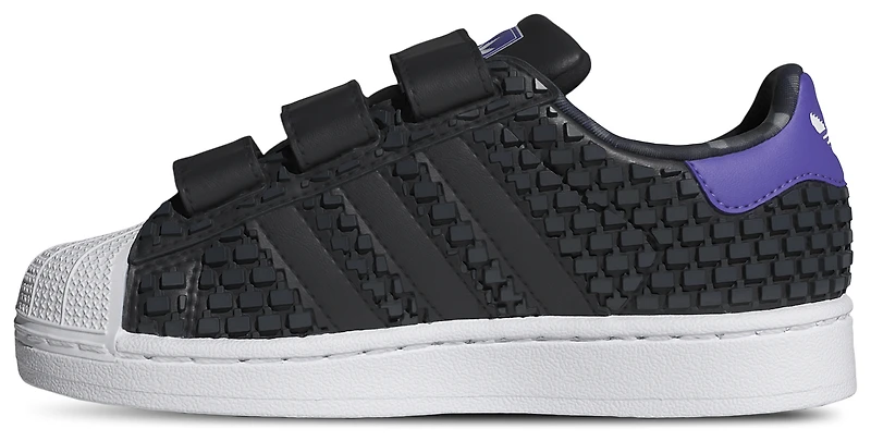 adidas Girls Minecraft Superstar II - Girls' Preschool Shoes Black/Purple