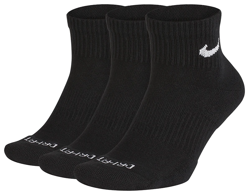 Nike 3 Pack Dri-FIT Plus Quarter Socks - Men's