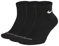 Nike 3 Pack Dri-FIT Plus Quarter Socks - Men's
