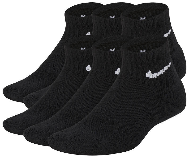 Nike 6 Pack Cushioned Quarter Socks - Boys' Grade School