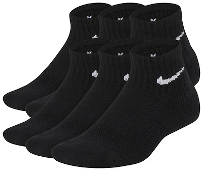 Nike 6 Pack Cushioned Quarter Socks - Boys' Grade School