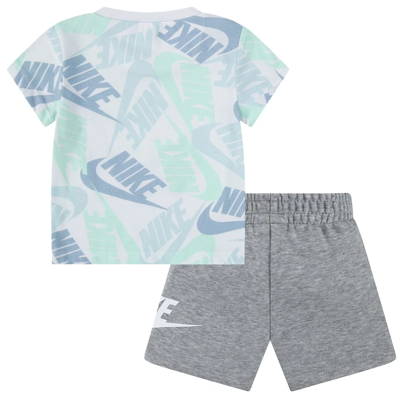 Nike Boys Nike NSW Futura Toss 2 Piece Shorts Set - Boys' Infant White/Grey Size 12MO