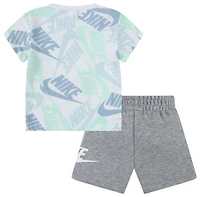 Nike Boys Nike NSW Futura Toss 2 Piece Shorts Set - Boys' Infant White/Grey Size 12MO