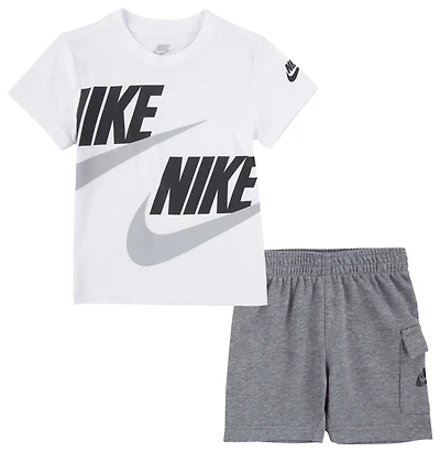 Nike Boys NSW Cargo Shorts Set - Boys' Toddler Carbon Heather/Black