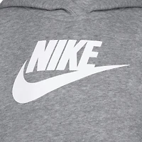 Nike Boys NSW Club HBR Pullover Hoodie - Boys' Preschool White/Dark Grey Heather