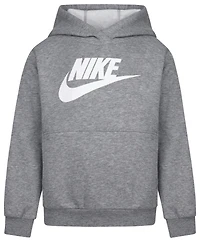 Nike Boys NSW Club HBR Pullover Hoodie - Boys' Preschool White/Dark Grey Heather
