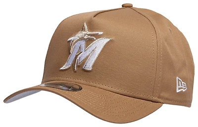 New Era Marlins A Frame Adjustable Cap - Men's