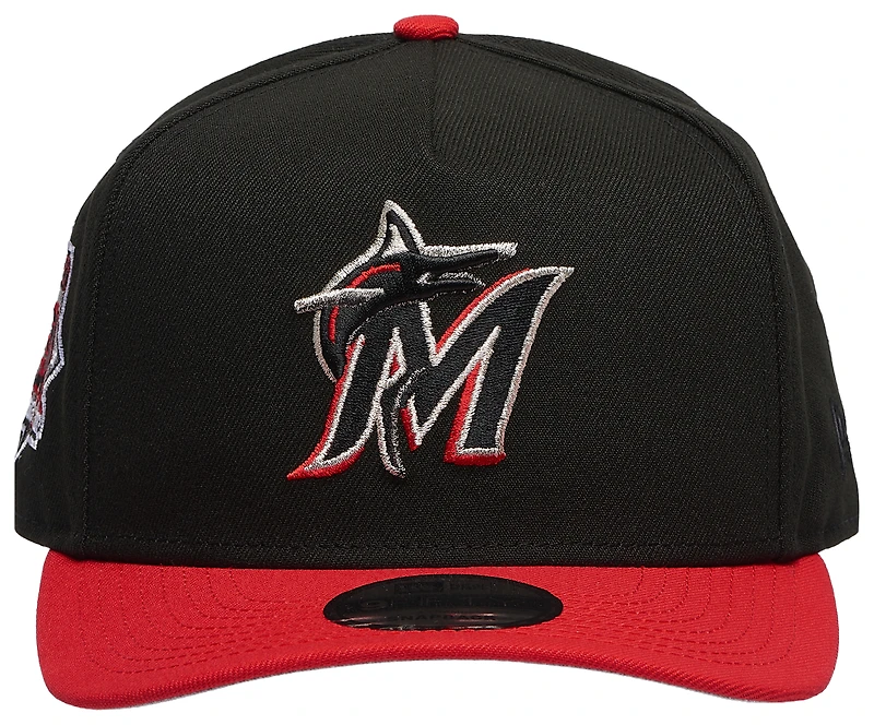 New Era Marlins 950 A Frame 30th Curve Cap - Men's