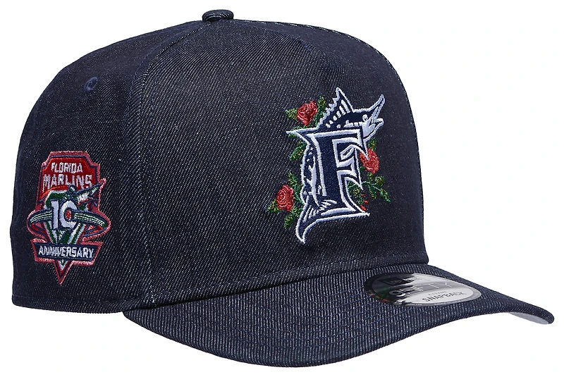 New Era Marlins 9Fifty A-Frame Curve 10th Anniv Cap - Men's