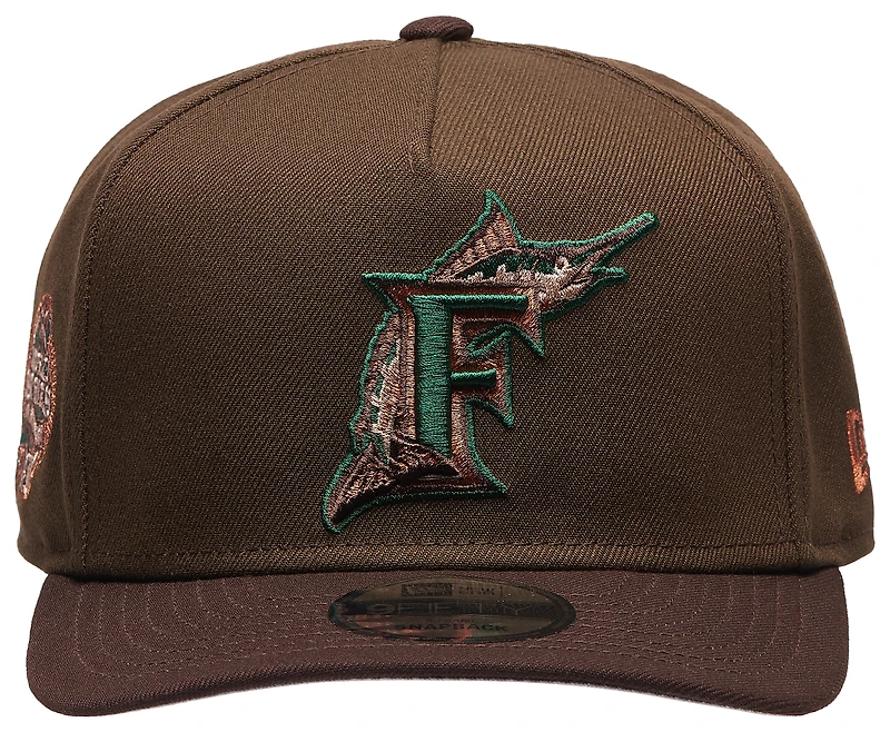 New Era Marlins 9FIFTY A-Frame Curve 03 World Series Cap - Men's