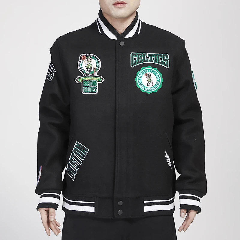 Pro Standard Celtics Wool Varsity Jacket  - Men's