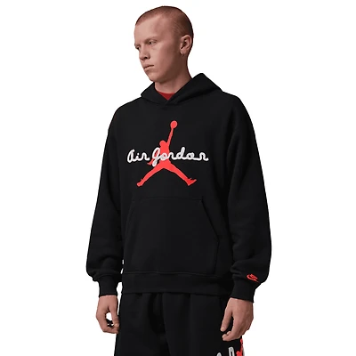 Jordan AJ6 Script Brooklyn Fleece Pullover Hoodie  - Men's