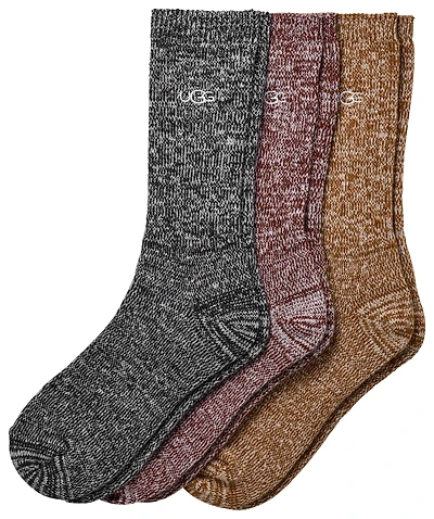 UGG Rib Knit Cozy Crew 3 Pack Socks - Men's