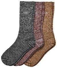 UGG Rib Knit Cozy Crew 3 Pack Socks - Men's