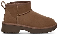 UGG Girls Ultra Mini New Heights - Girls' Grade School Shoes Hickory/Brown
