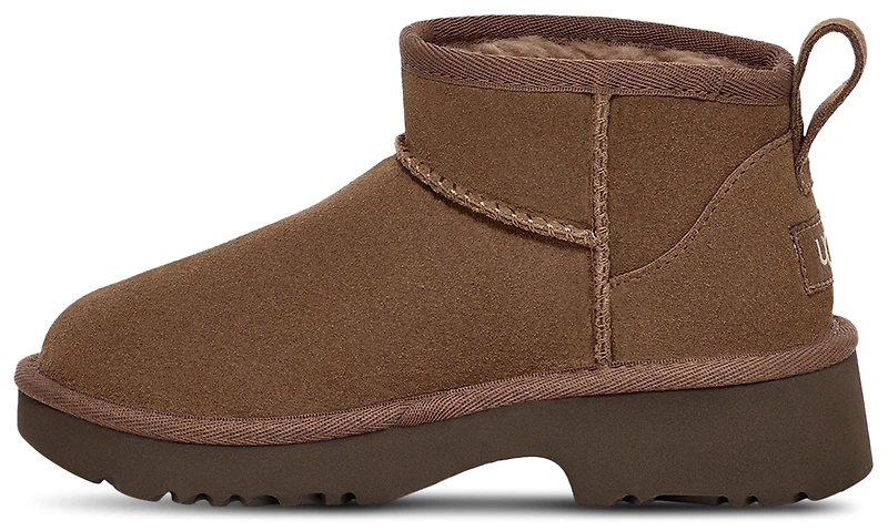 UGG Girls Ultra Mini New Heights - Girls' Grade School Shoes Hickory/Brown