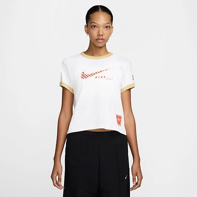 Nike Club Moto Short Sleeve T-Shirt  - Women's