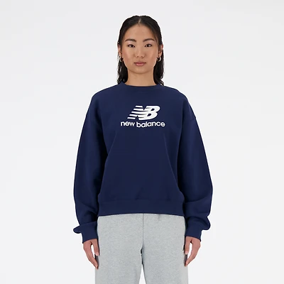 New Balance Haut à col ras du cou en molleton Essential  - Pour femmes