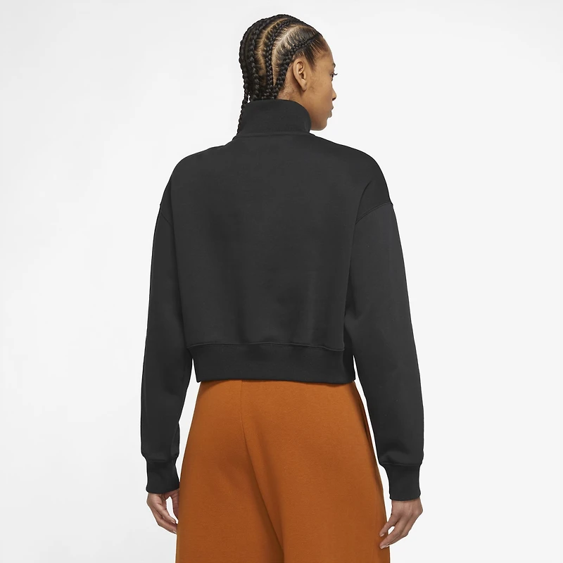 Nike Style Fleece Crop Quarter-Zip  - Women's