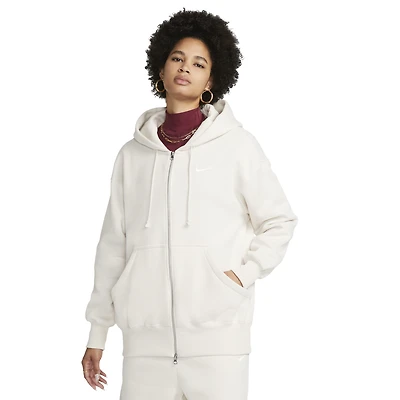 Nike Haut à manches longues en molleton avec glissière pleine longueur Phoenix - Pour femmes