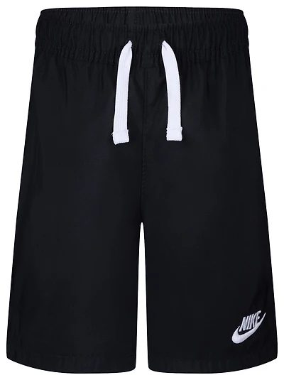 Nike Boys LBR Woven Shorts - Boys' Preschool Black/White