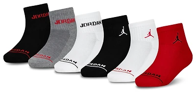 Jordan Boys Jordan Legend Ankle 6-Pack Socks - Boys' Grade School Black/Red/White Size M