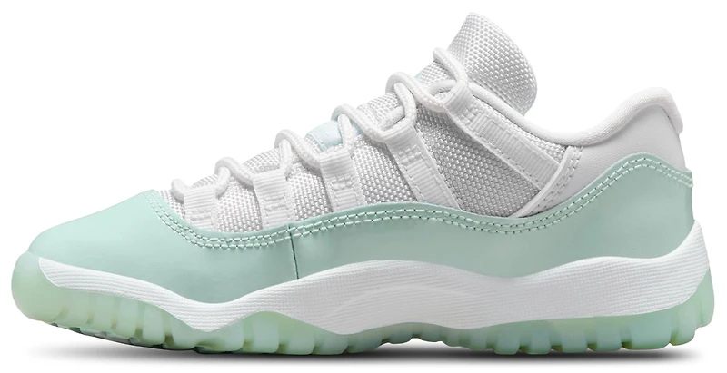 Jordan Girls Jordan Retro 11 Low - Girls' Preschool Basketball Shoes White/Igloo Size 11.0