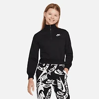 Nike Club Fleece Half-Zip  - Girls' Grade School