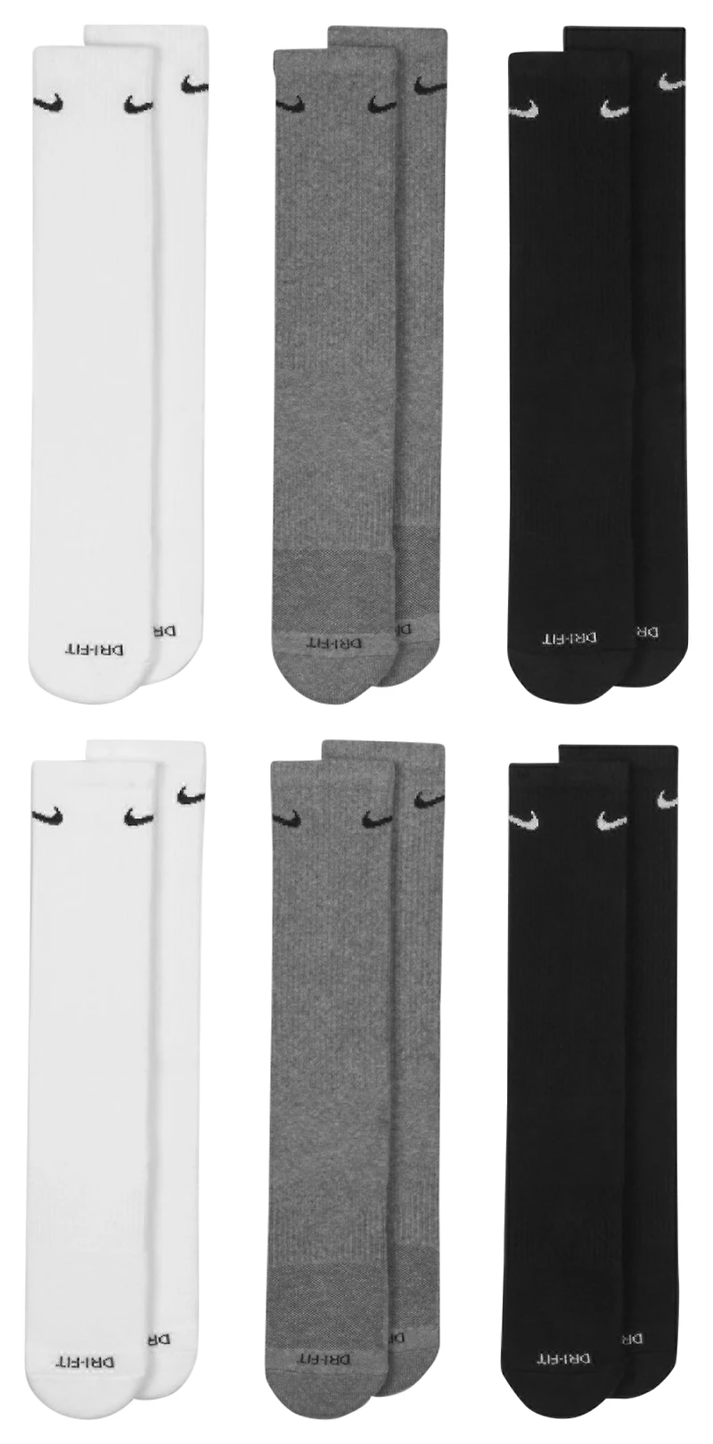 Nike 6 Pack Everyday Plus Cushioned Socks