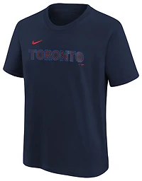 Nike Blue Jays City Connect Wordmark T-Shirt  - Boys' Grade School