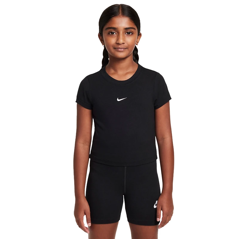 Nike Slim Mod Short Sleeve Crop T-Shirt - Girls' Grade School