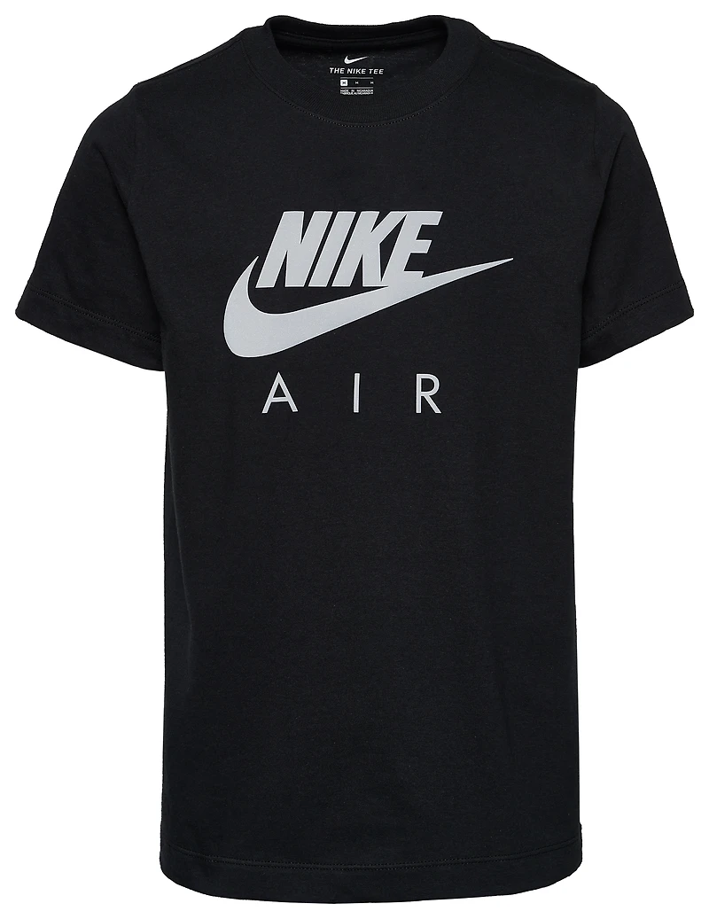 Nike Boys Air Logo T-Shirt - Boys' Grade School Silver/Black