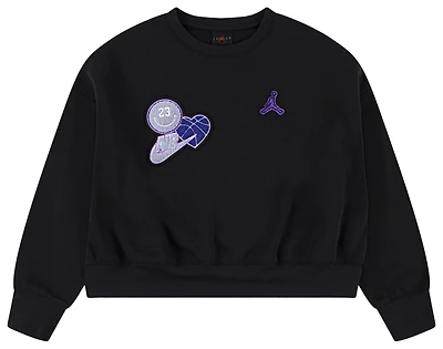 Jordan Blue Jeans & Bling Fleece Crew  - Girls' Grade School