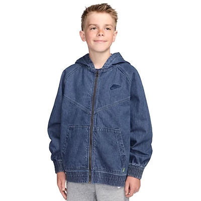 Nike NSW WR Denim Full Zip Jacket  - Boys' Grade School