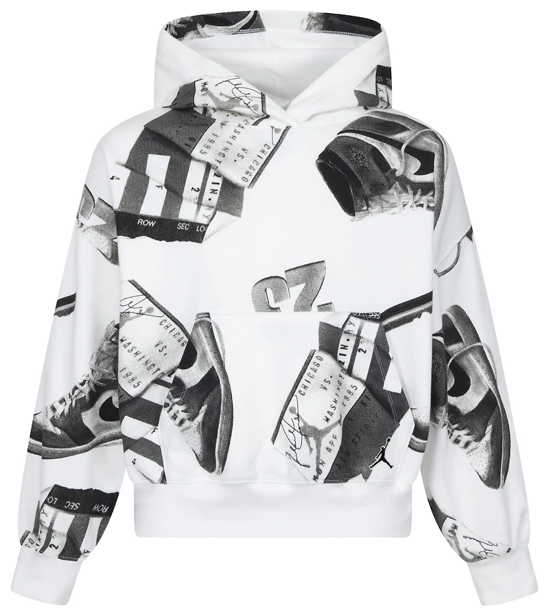 Jordan WJ Brooklyn Fleece Pullover AOP - Girls' Grade School