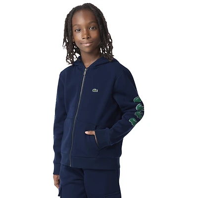 Lacoste Graphic Fleece Full Zip Hoodie - Boys' Grade School