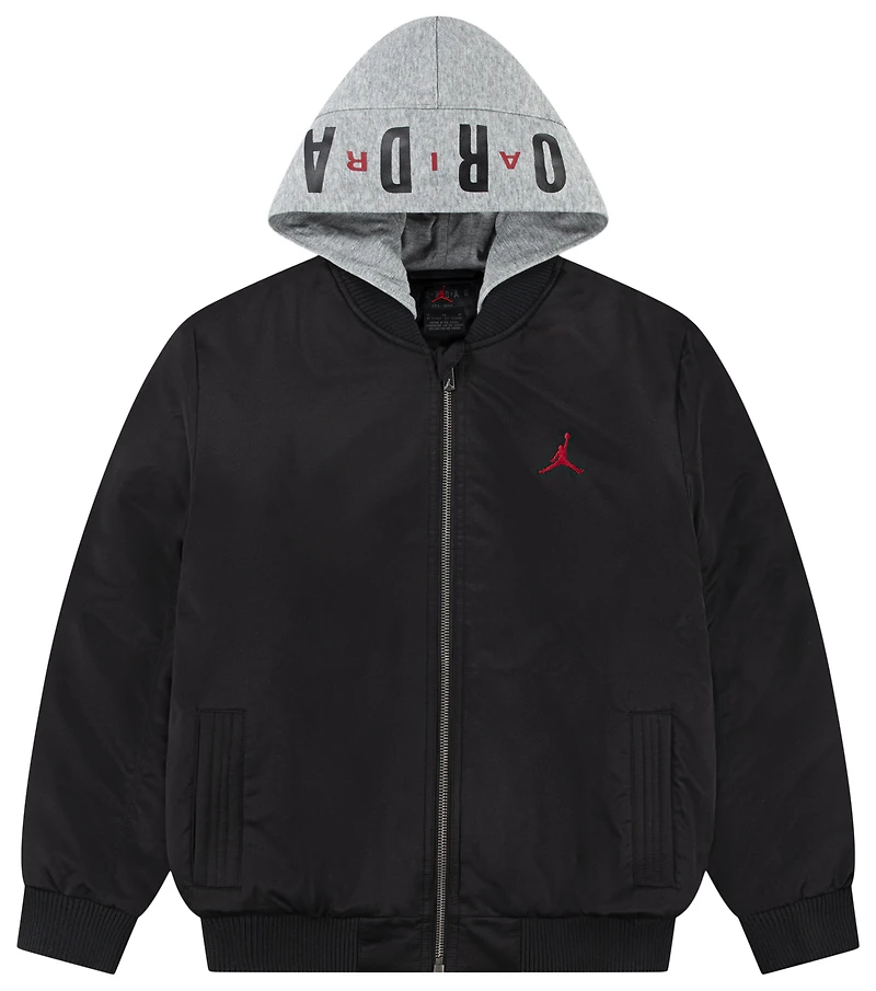 Jordan Big Logo Hooded Bomber Jacket - Boys' Grade School