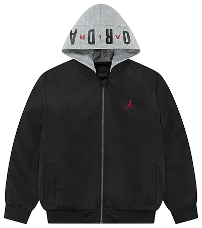 Jordan Big Logo Hooded Bomber Jacket  - Boys' Grade School