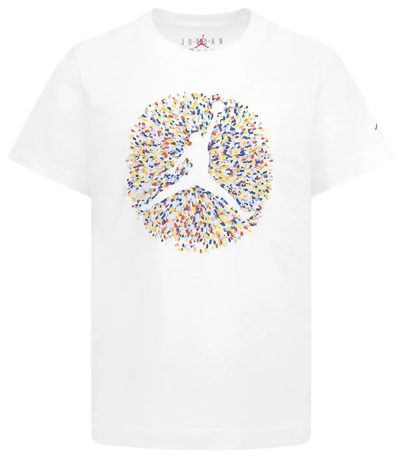 Jordan Boys Poolside Jumpman Short Sleeve T-Shirt - Boys' Preschool White/Yellow