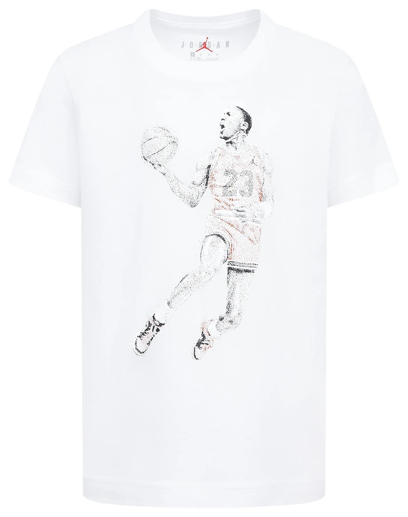 Jordan Boys Air Dots Short Sleeve T-Shirt - Boys' Preschool White/Red