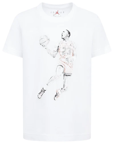 Jordan Boys Air Dots Short Sleeve T-Shirt - Boys' Preschool White/Red